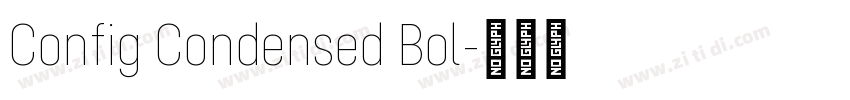 Config Condensed Bol字体转换